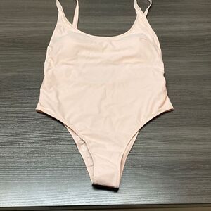 Pretty Garden One Piece Swimsuit Peach Adj Strap U Neck Size Medium